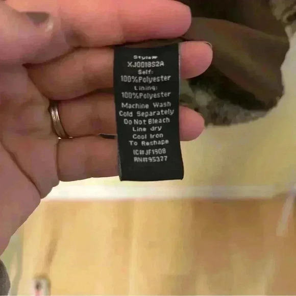 Sanctuary Brown Plaid Teddy Sherpa Jacket Coat Size M - Picture 9 of 9